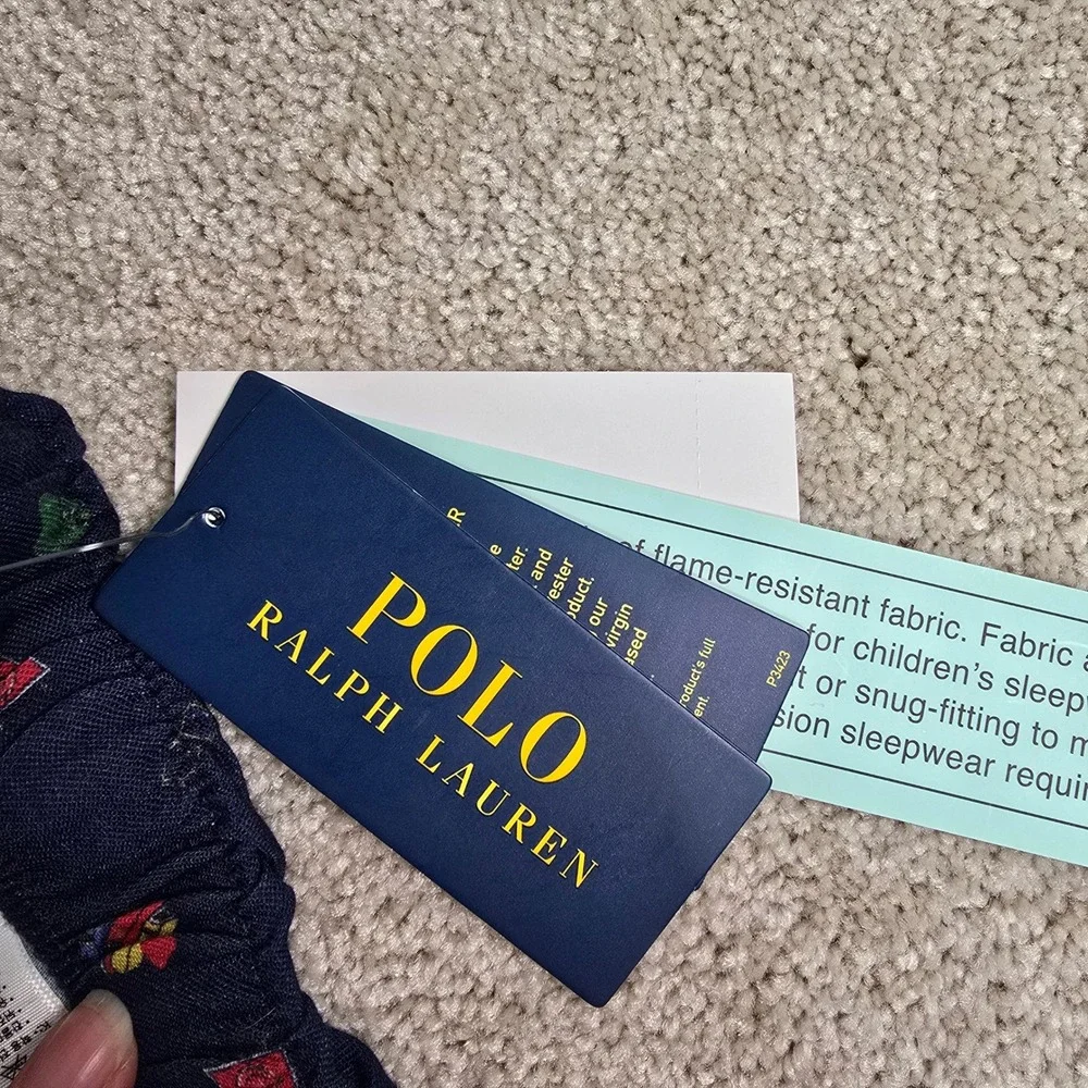 Polo Ralph‎ Lauren Boys Pajama Pants Sleepwear Blue Bear Print Size S Small New
